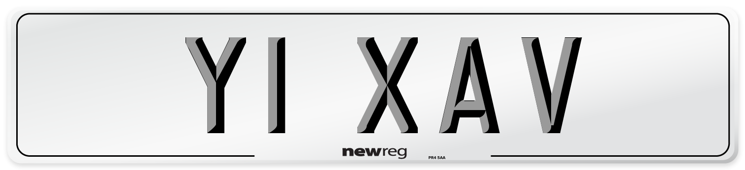 Y1 XAV Number Plate from New Reg